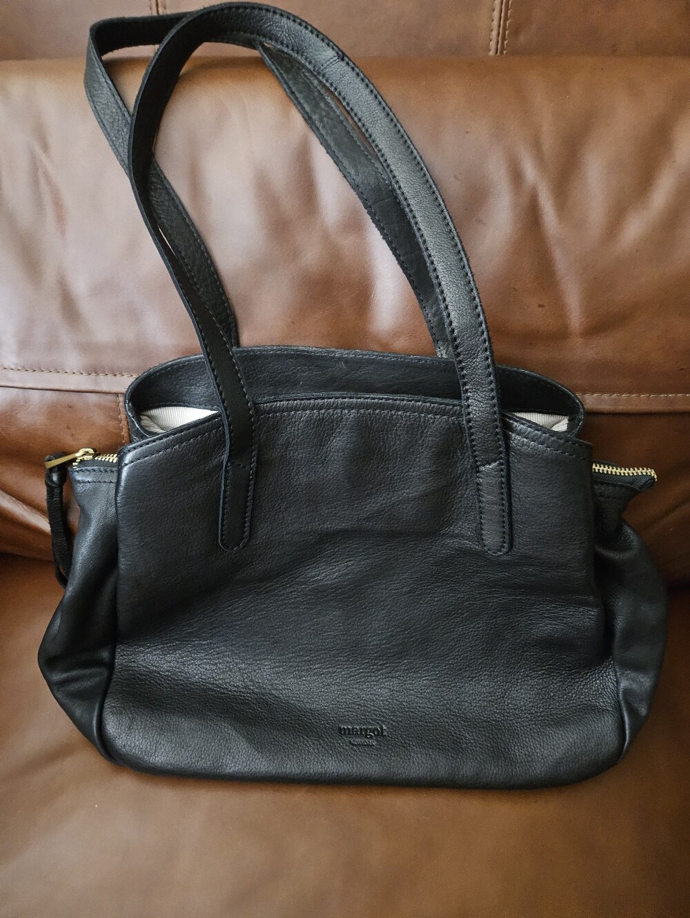 Margot Black genuine leather Cameron purse